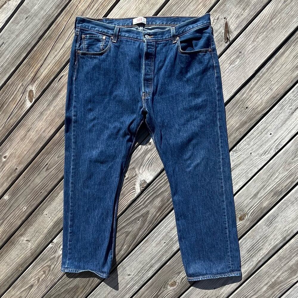 90s Levi’s 501 Original button-fly straight leg jeans - Picture 2 of 6